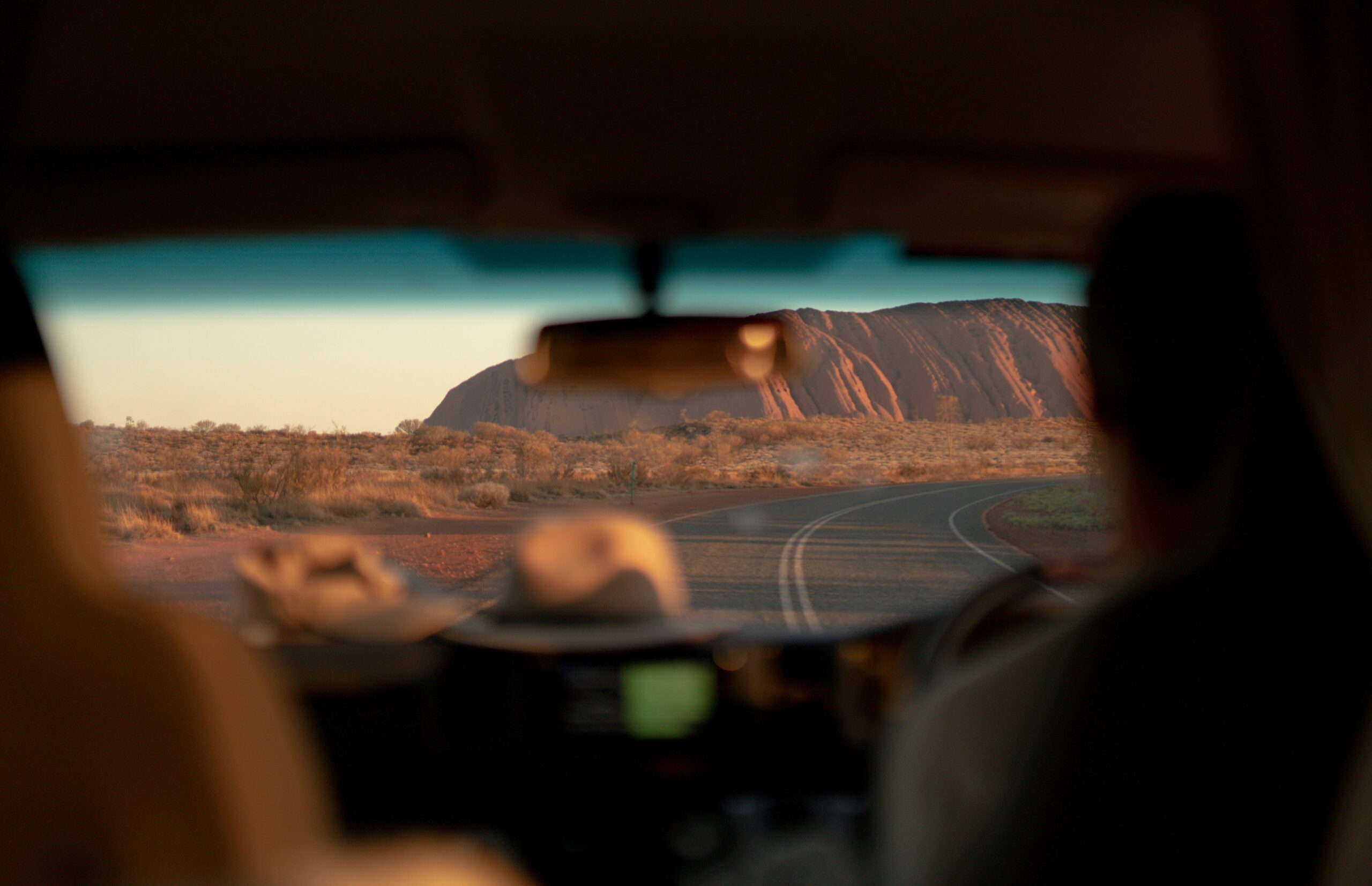 a big rock in the desert