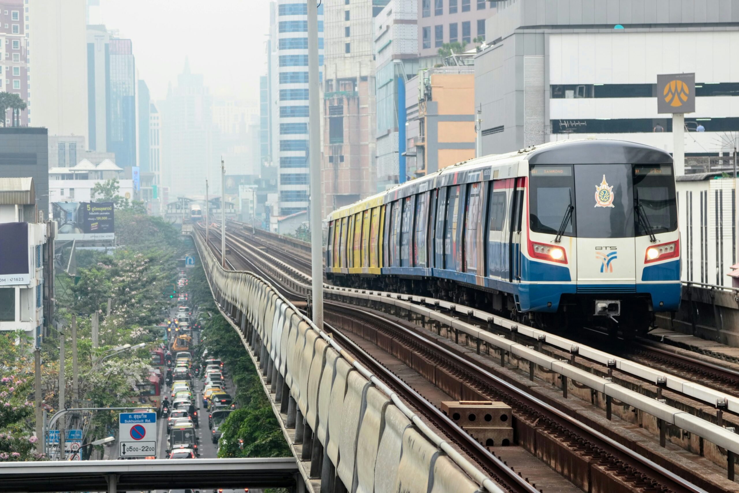 train on high ground