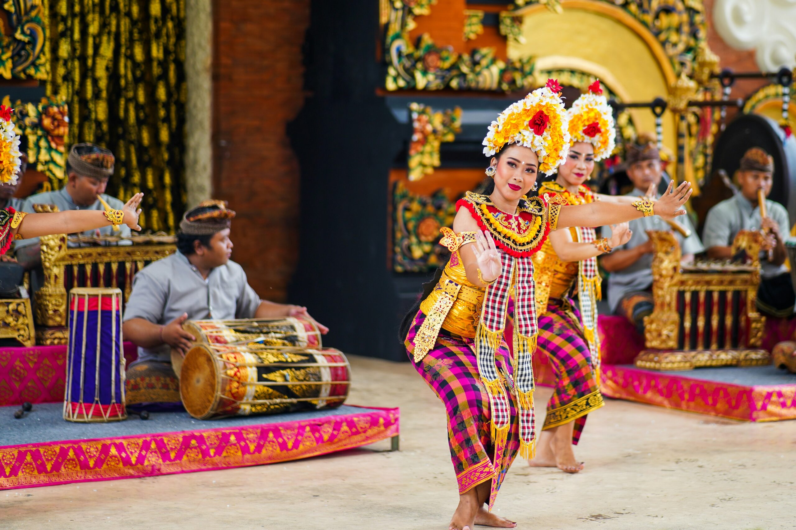 women dancing in traditional outfits