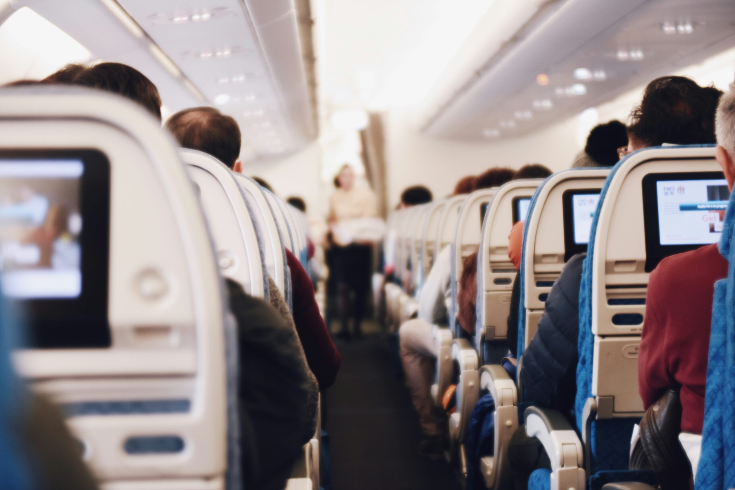 Aisle seat on a plane