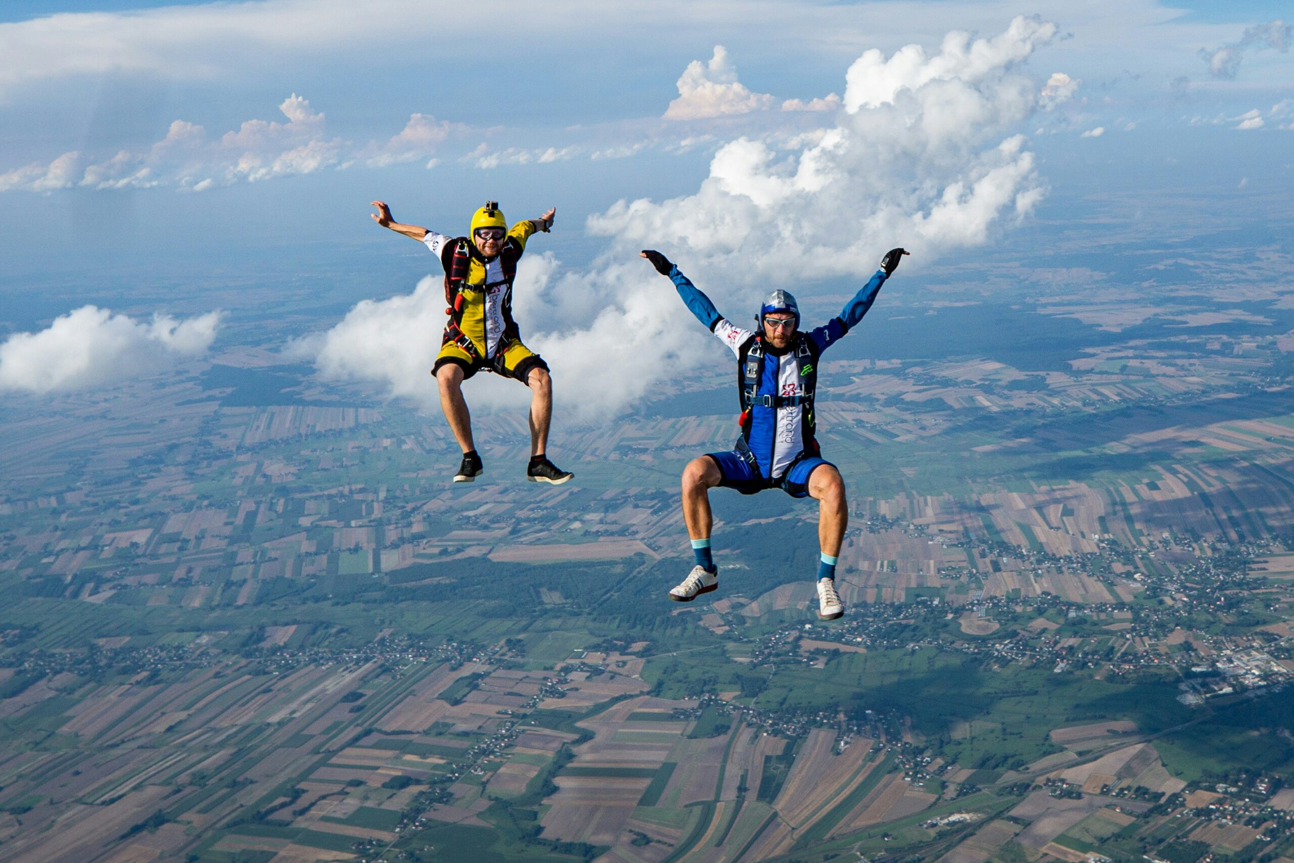 two guys sky diving