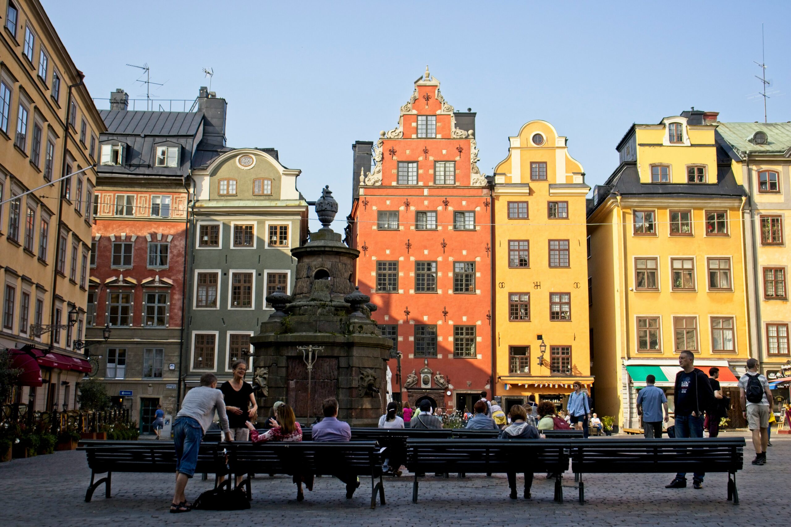 old colourful houses