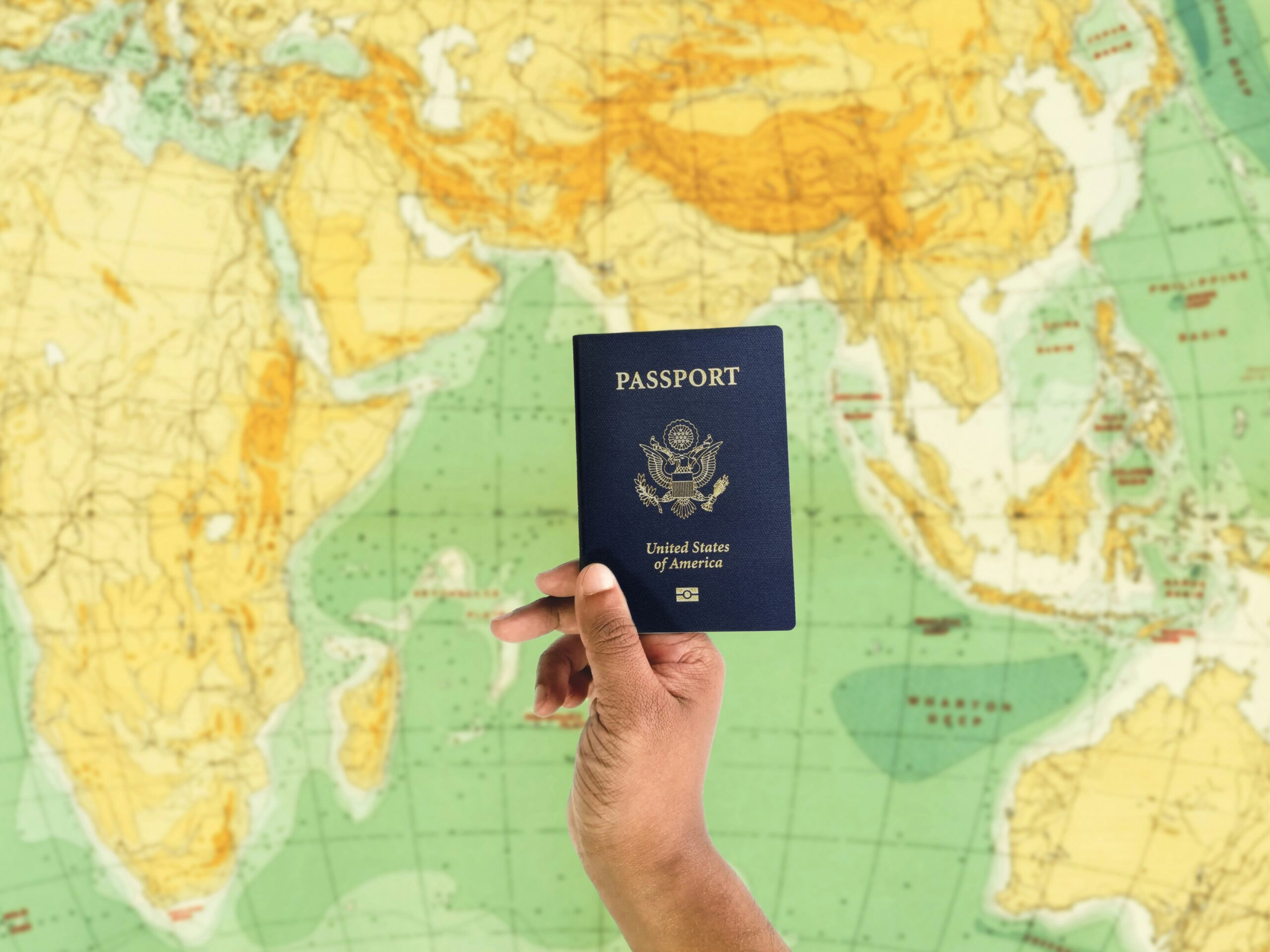 World map passport