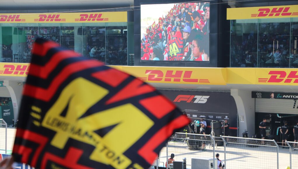 flags at race track