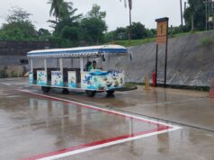 Koh Samui Airport – Even in the Rain, It’s Paradise a tram in the rain