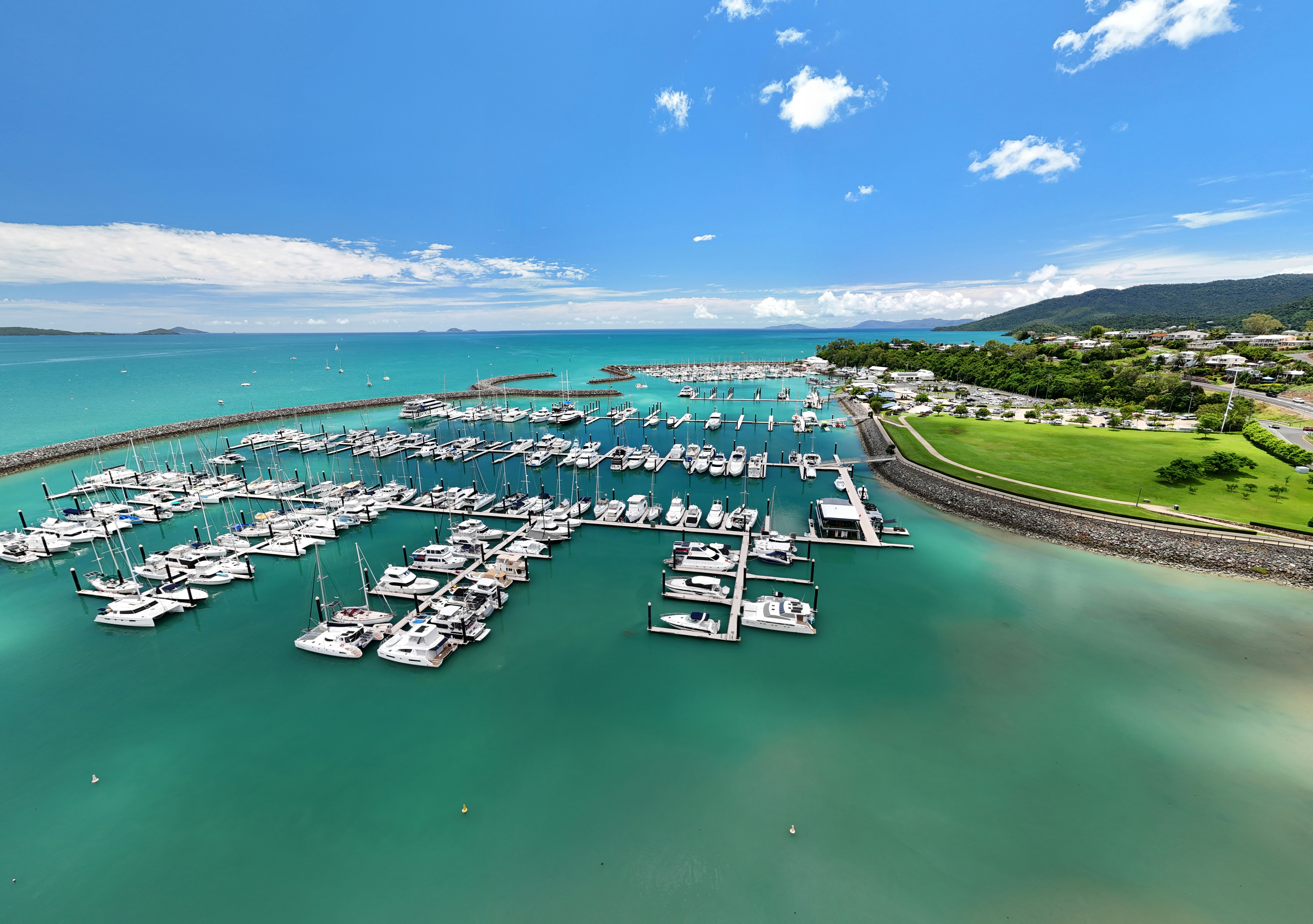 a marina full of boats