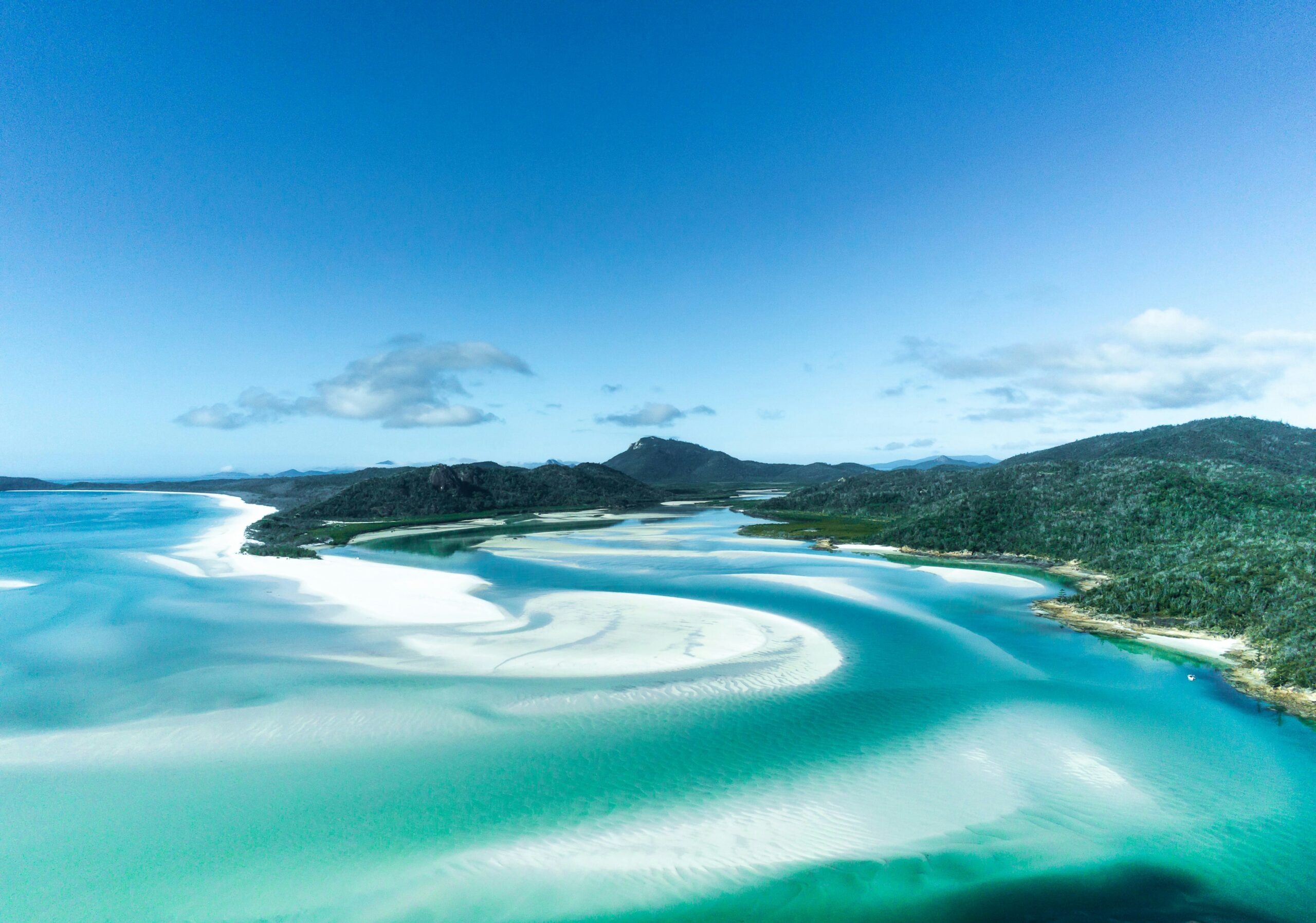 crystal clear water and coral reefs