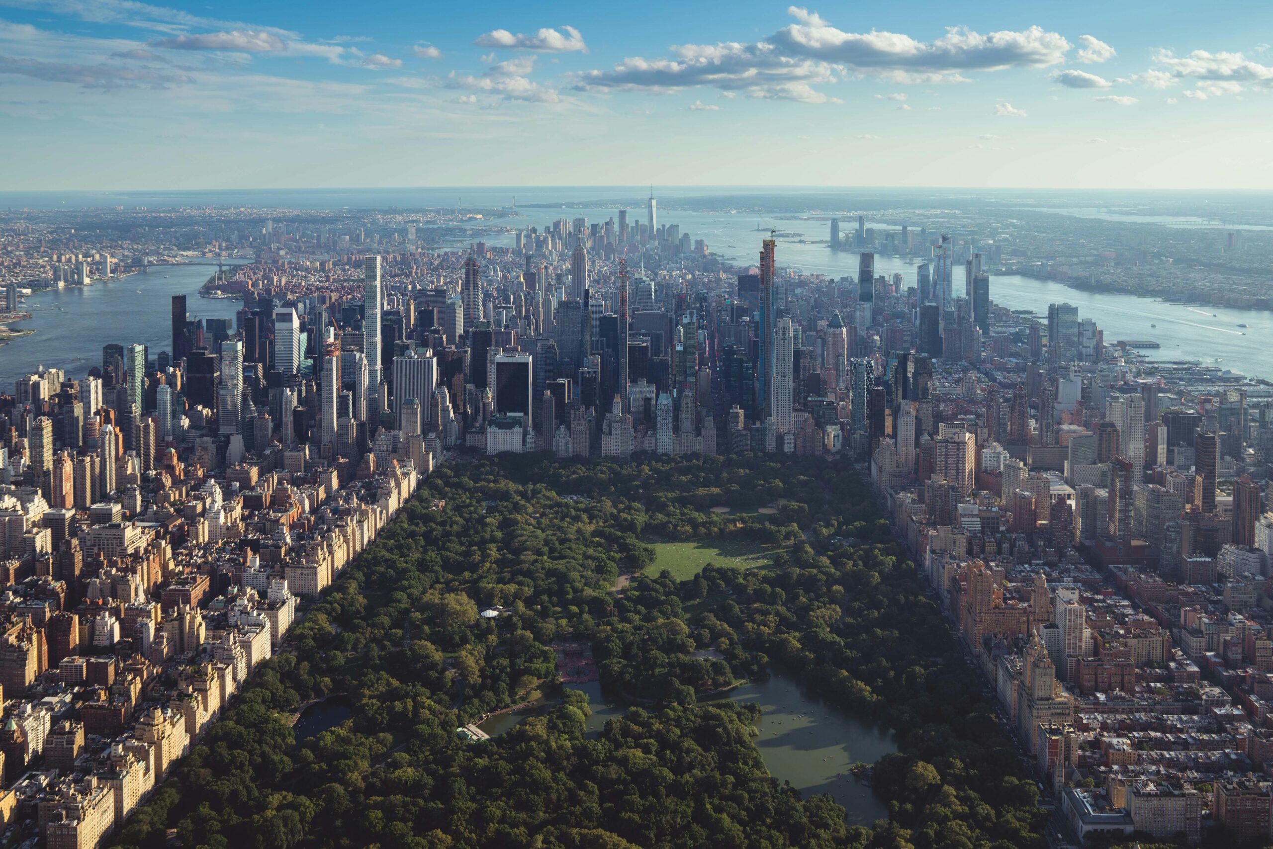 a big park in the middle of a city