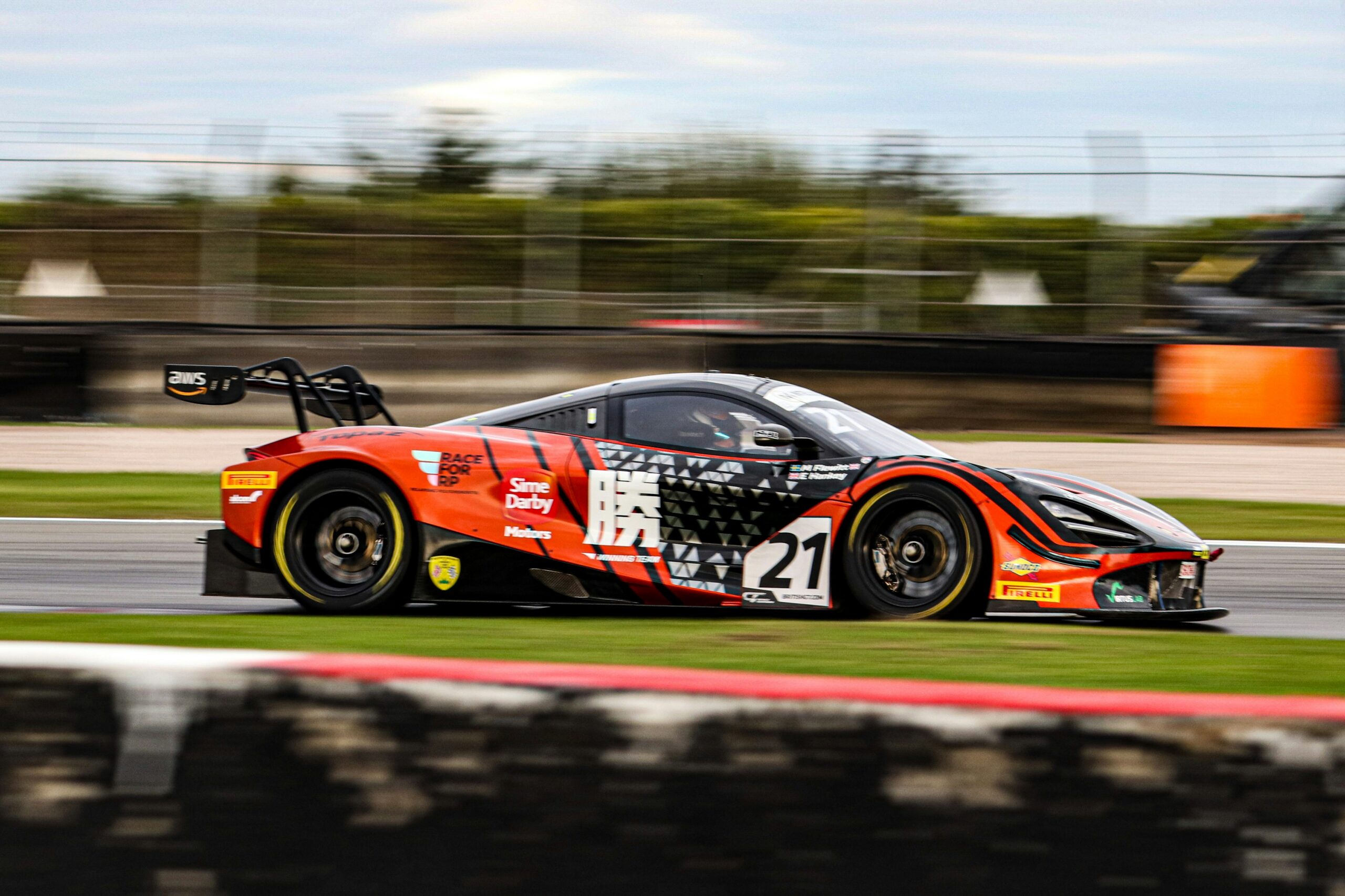 a red racing car