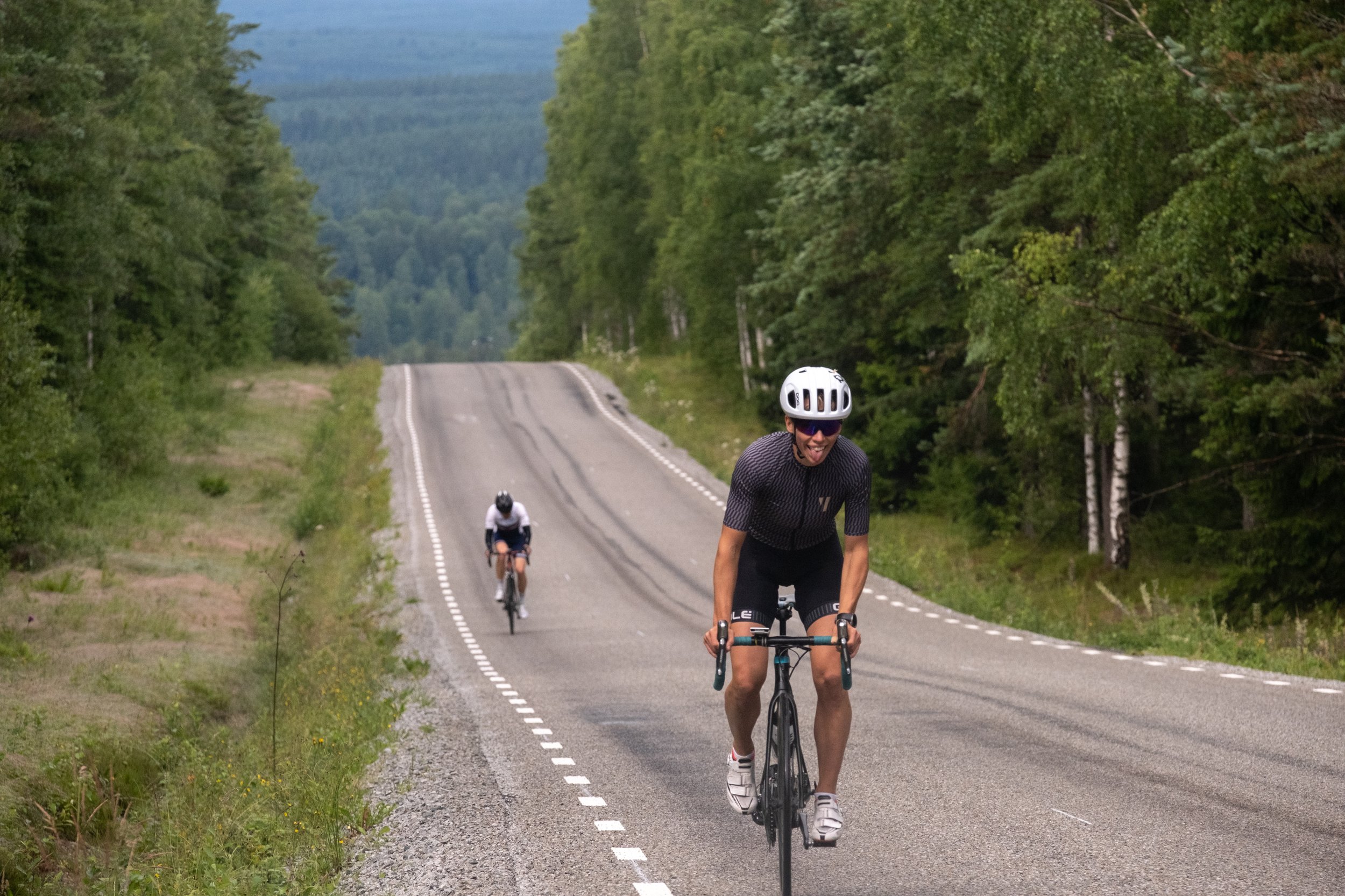 two guys on bikes