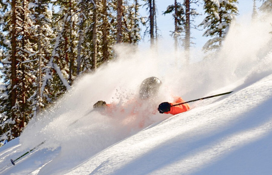 Canada skiing skiers falling over in the snow