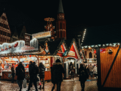 Oh Deer, It’s Christmas! A Cozy Look at Vienna’s Holiday Shopping Lots of people out shopping at a market