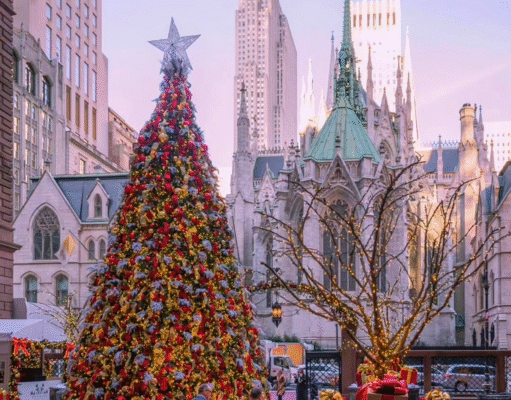 NYC Christmas Rush: Where to Find Manhattan’s Best Gifts a huge christmas tree